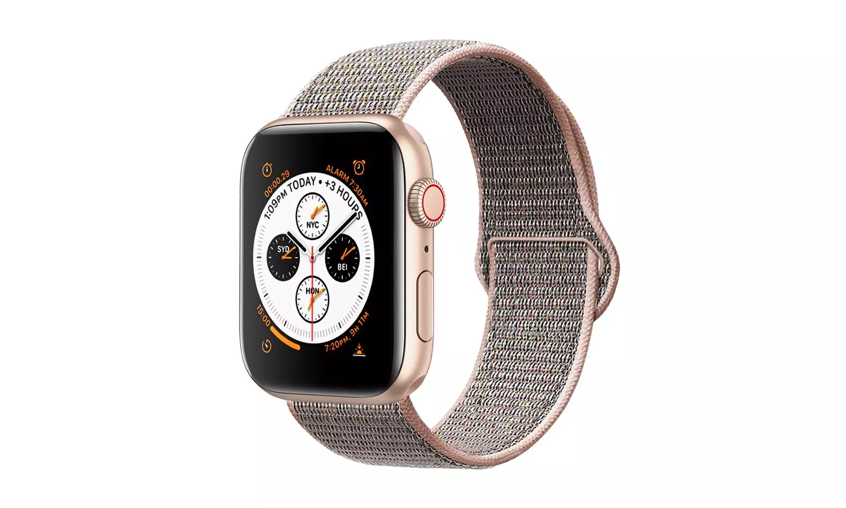 Nylon Woven Adjustable Replacement Wrist Strap Sports Band For Apple Watch - Primary Image