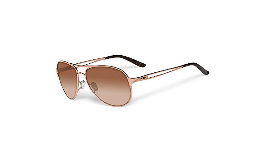 OAKLEY Caveat Rose Gold / Brown Gradient Aviator Ladies Sunglasses | Groupon