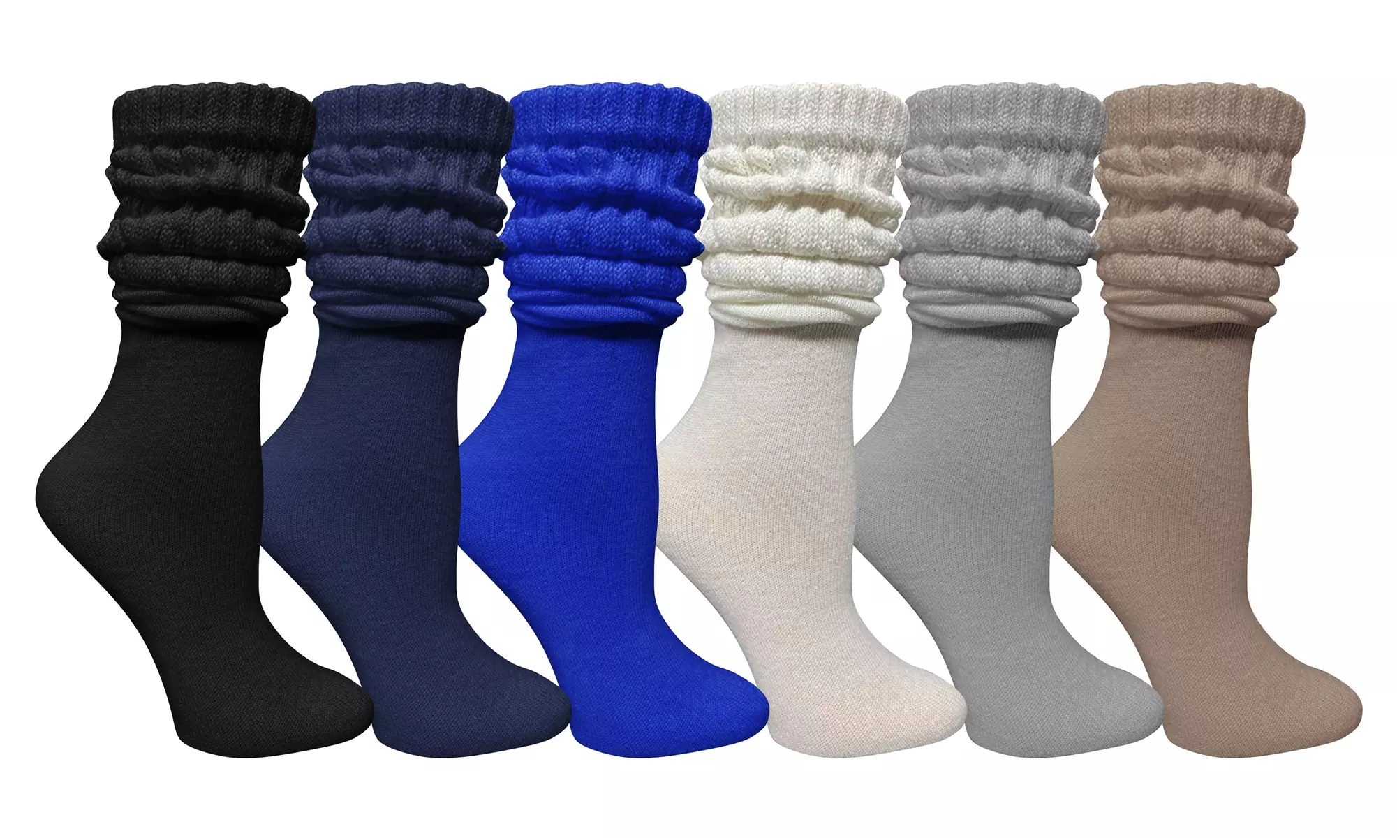 Women's Cotton Slouch Socks ( 6-Pack ) - Second Medium
