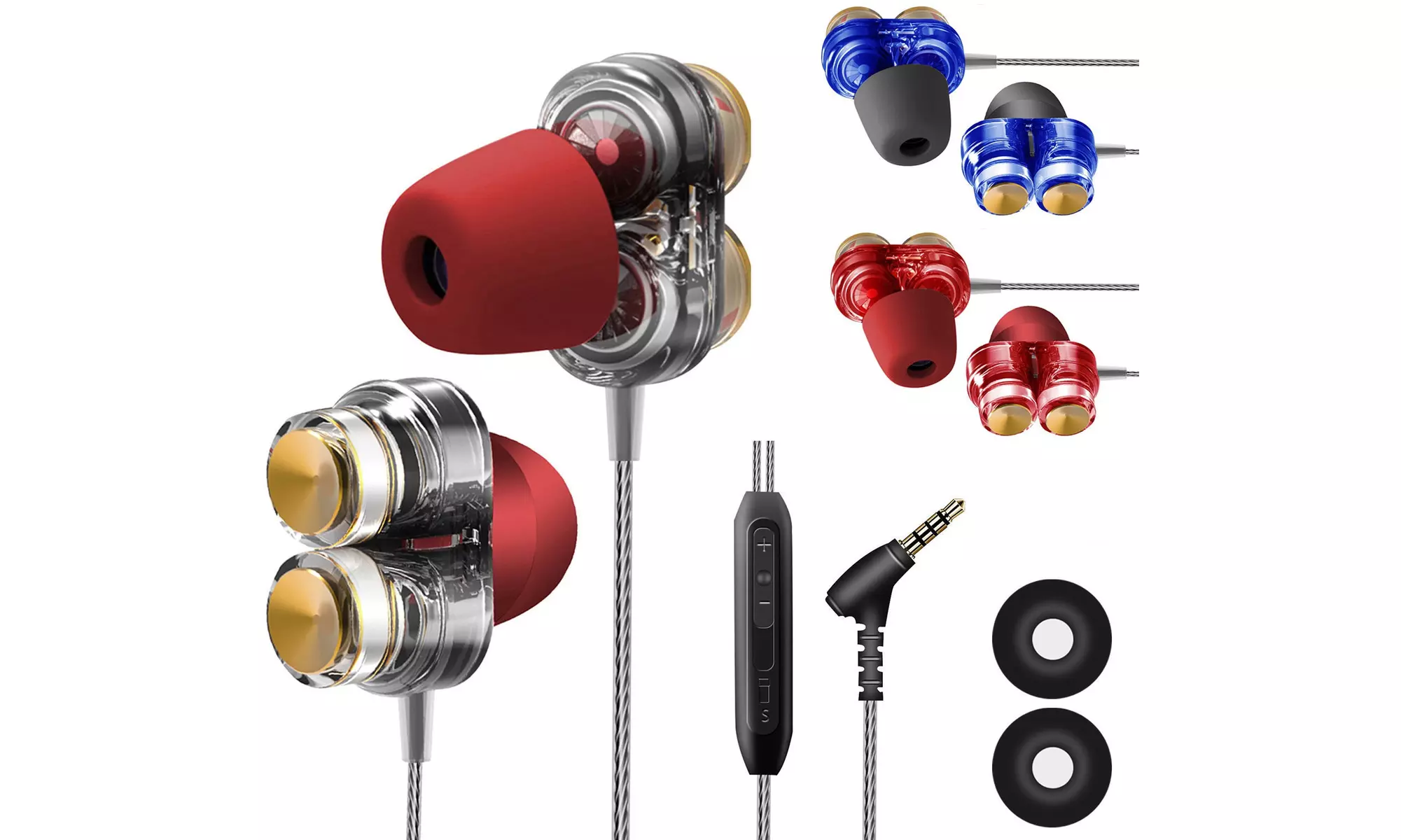 3.5mm Stereo Headphone Super Bass Music Earphone Headset In-Ear Earbuds With Mic - Primary Image