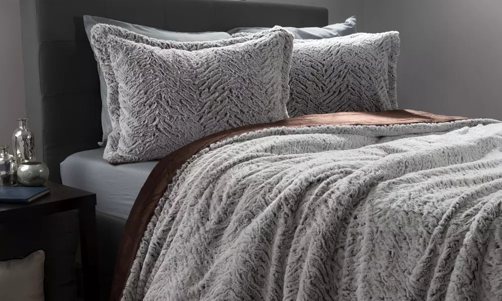 Mink Faux Fur Comforter Set with Shams (3-Piece) - Primary Image