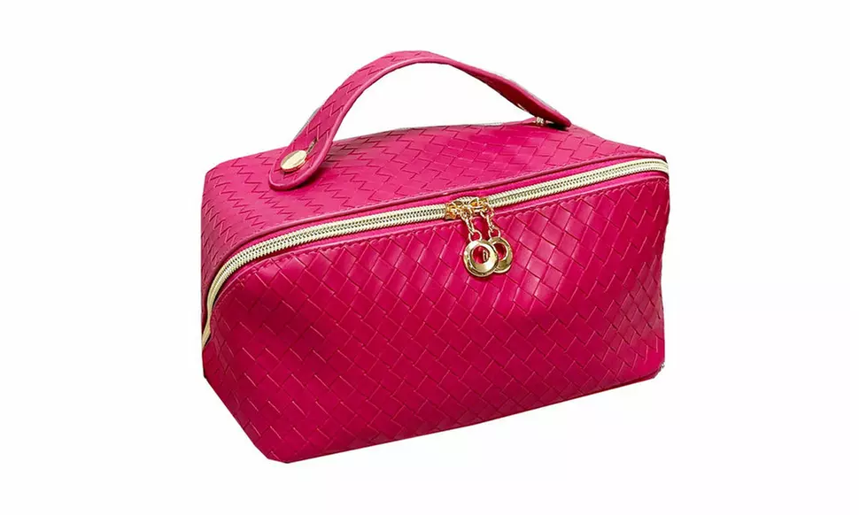 Large Capacity Lay Flat Makeup Bag Travel Cosmetic Bag Multifunctional Storage