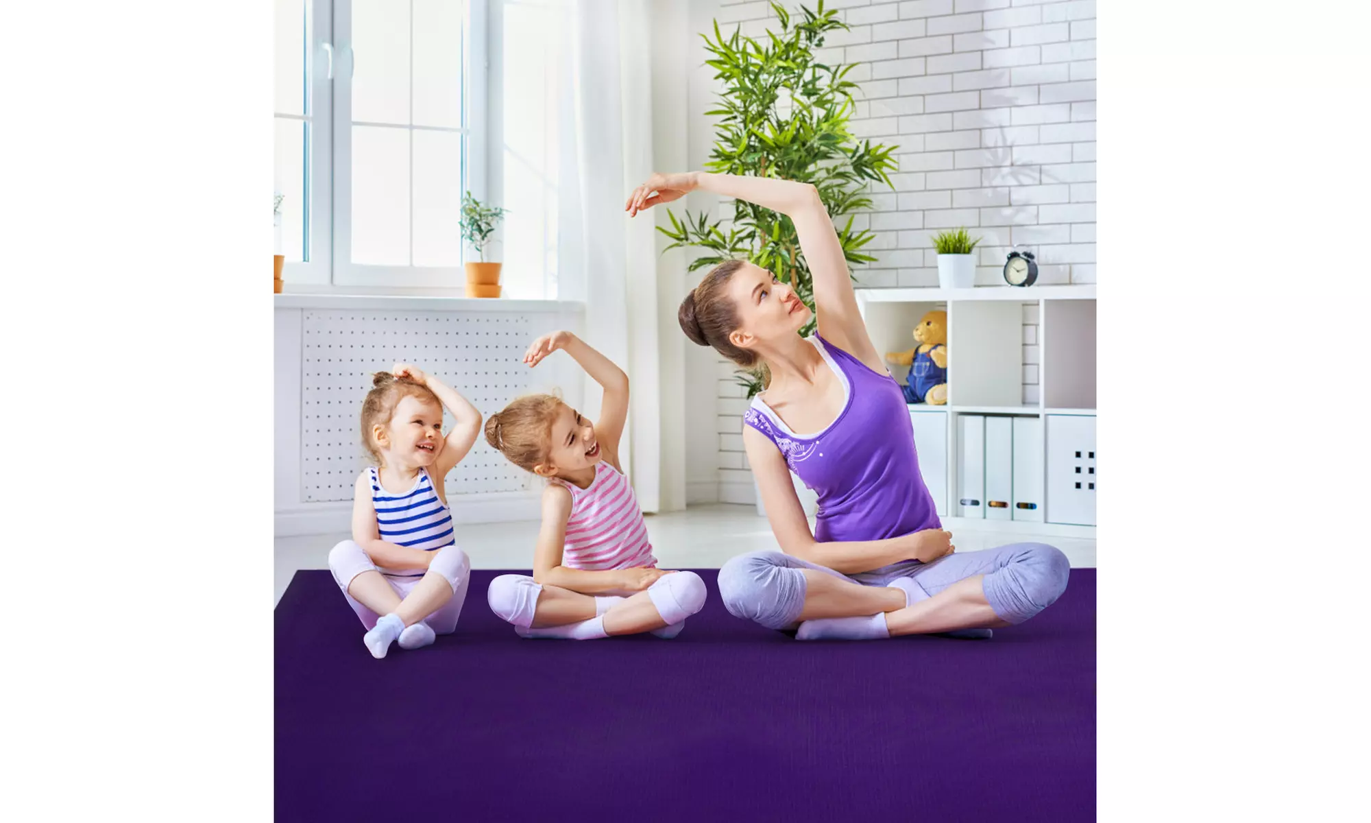 Large Yoga Mat 6' x 4' x 8 mm Thick Workout Mats for Home Gym Flooring