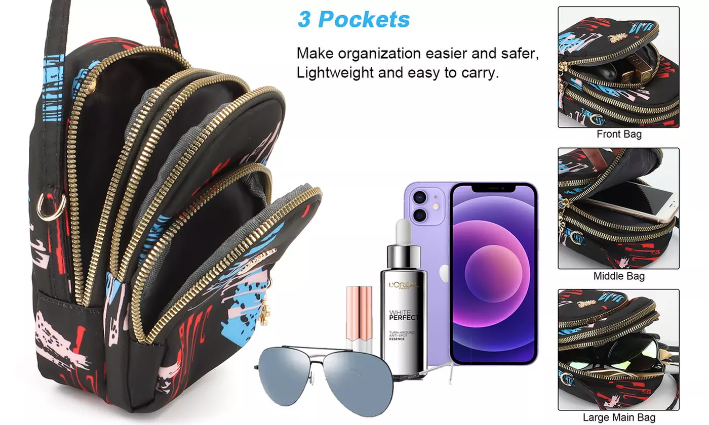 Women Small Cell Phone Purse Wallet Handbag Case Shoulder Bag Cross-body Pouch