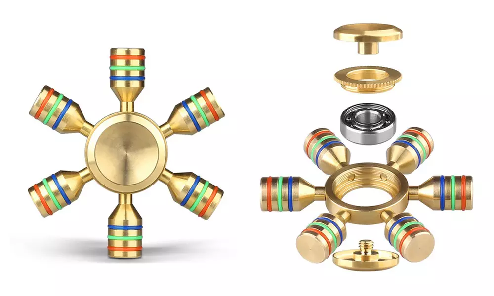 Anti-Anxiety Stress Reducer 6-Blades Detachable Fidget Spinner (1-pk, 2-pks) - Second Medium