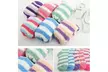 (6 Pairs) Women's Fuzzy Super Soft Winter Cozy Solid Stripe Slipper Socks 9-11 - Second Medium