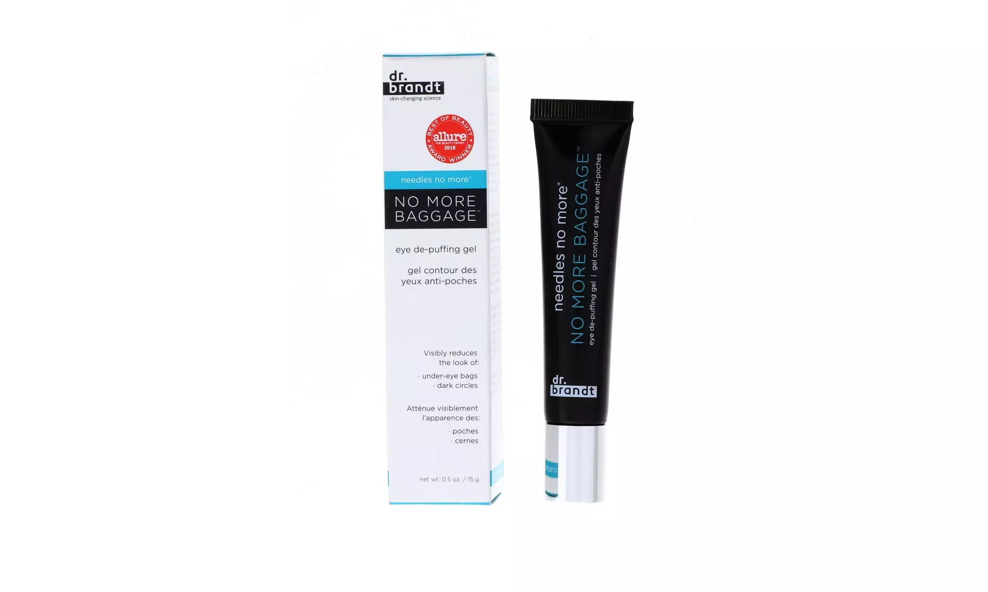 Dr. Brandt Needles No More Baggage Eye De-Puffing Gel, 0.5 oz