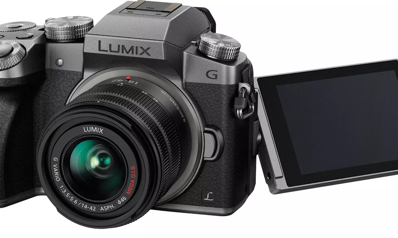 Panasonic LUMIX G7 Camera with 14-42mm Lens (Silver) and Accessory Bundle - Second Medium