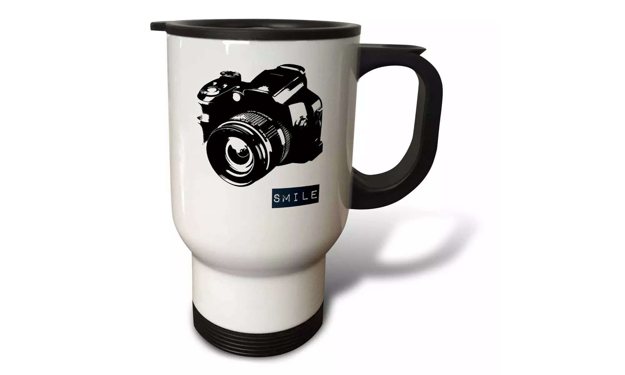  Travel Mug Smile Camera photographer art - 14oz  - Primary Image