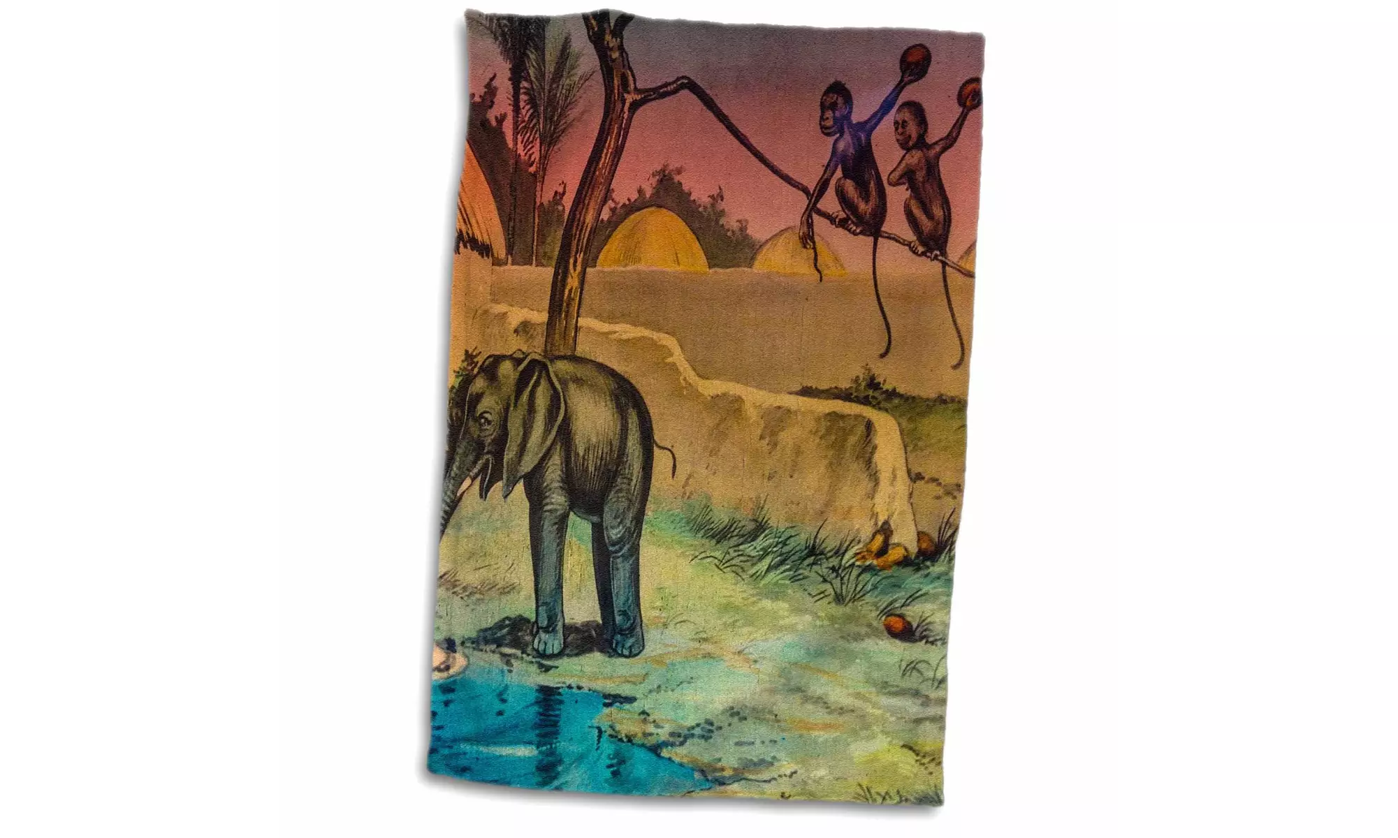  Towel - Victorian Comedy Theater Magic Lantern Fooling the Baby Elephant No. 3 - Primary Image