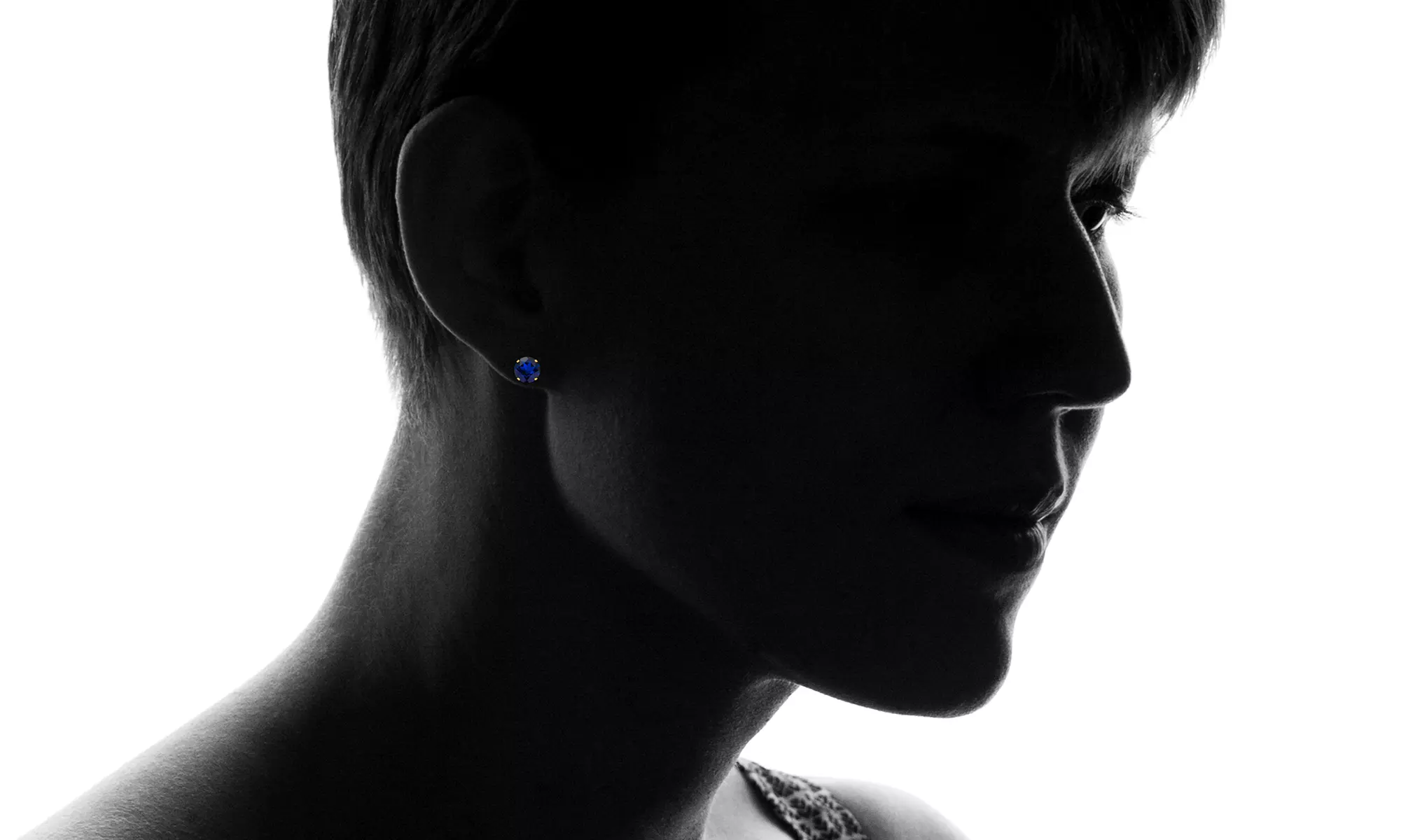 10K Yellow Gold Created 2CTW Blue Sapphire Earrings With Gift Box By MUIBLU Gems