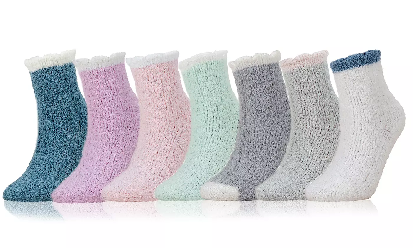 3 Pack Socks Soft Cozy Fluffy Slipper Winter Warm Christmas Stocking - Primary Image