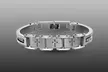 Reinforcements Stainless Steel Curb Chain Cross Men's Bracelet - Second Medium