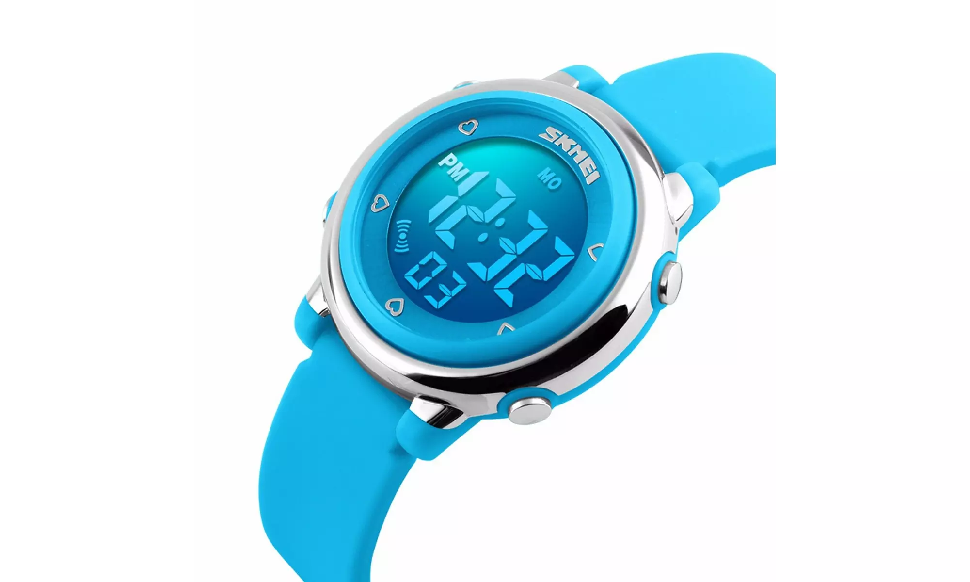 Digital LED Waterproof Alarm Stopwatch Sports Watch for Kids - Second Medium