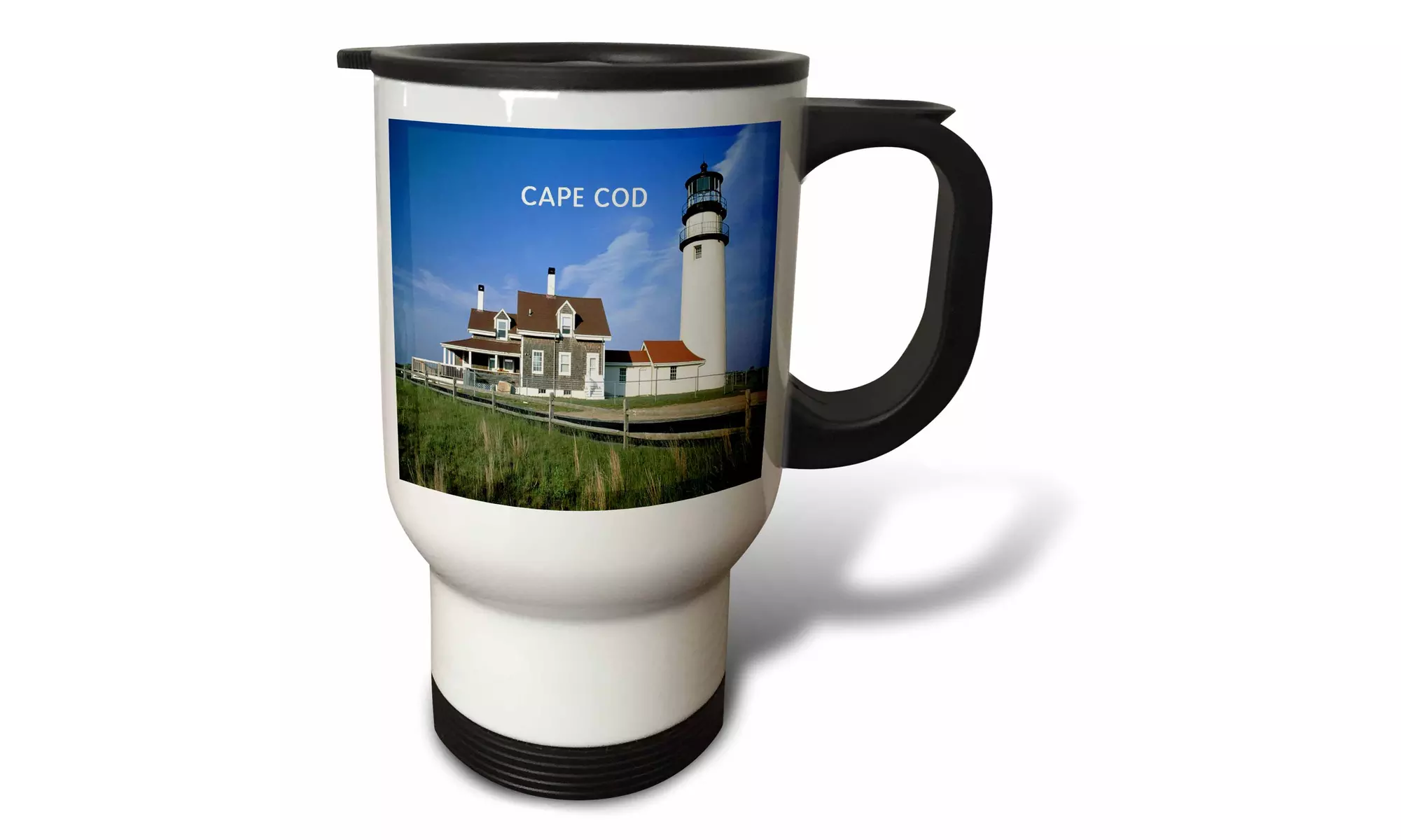 Travel Mug Lighthouse on Cape Cod in Massachusetts - 14oz - Primary Image