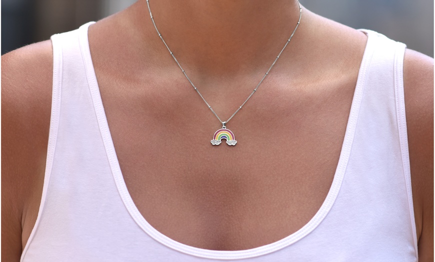 rainbow cloud necklace