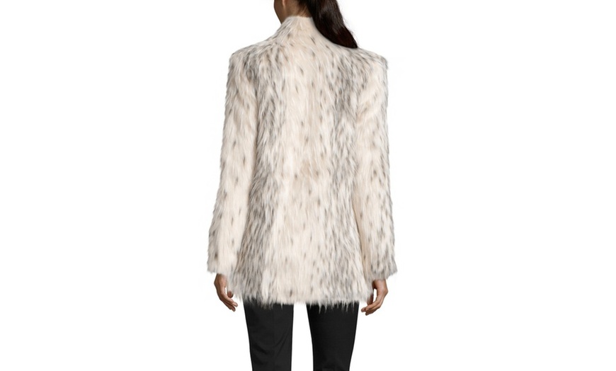 snow lynx faux fur coat