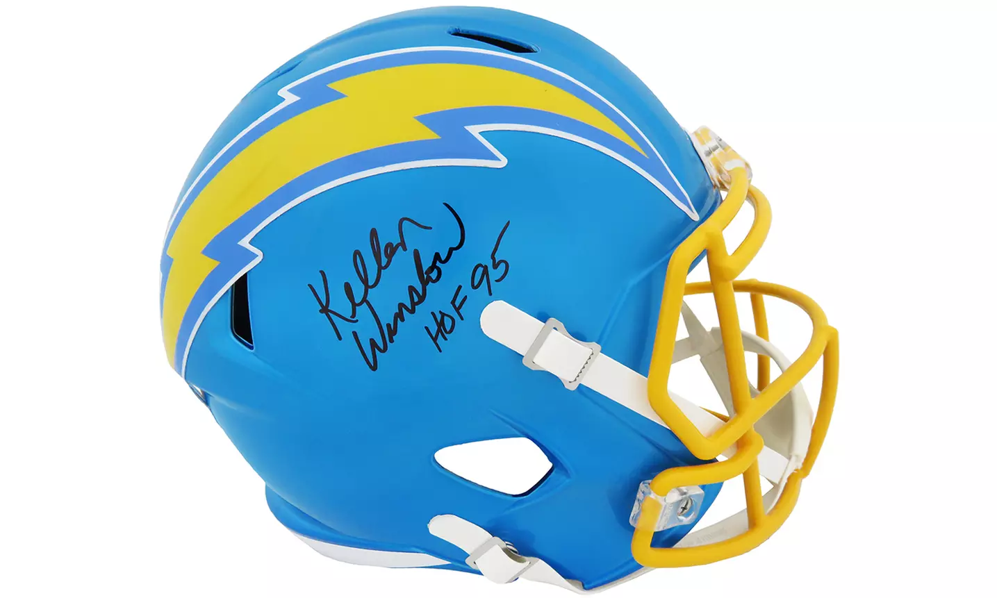 Kellen Winslow Signed Chargers FLASH Riddell Full Size Replica Helmet w/HOF'95 - Primary Image