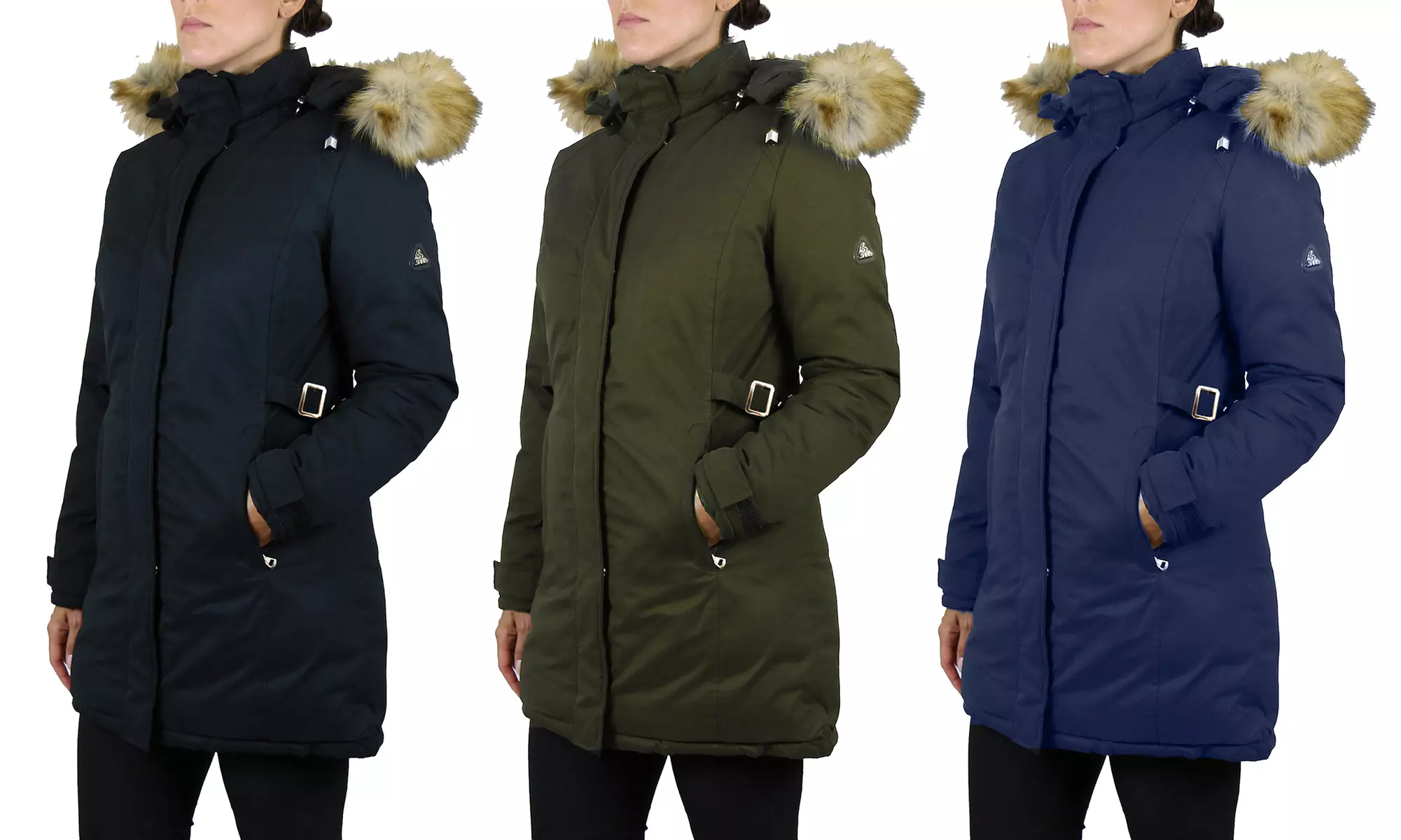 Spire By Galaxy Women's Classic Heavyweight Parka with Detachable Hood (S-3XL) - Primary Image