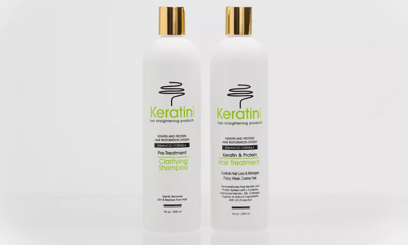 Keratin Hair-Straightening Formaldehyde-Free w/ L-Cysteine Treatment Duo - Primary Image