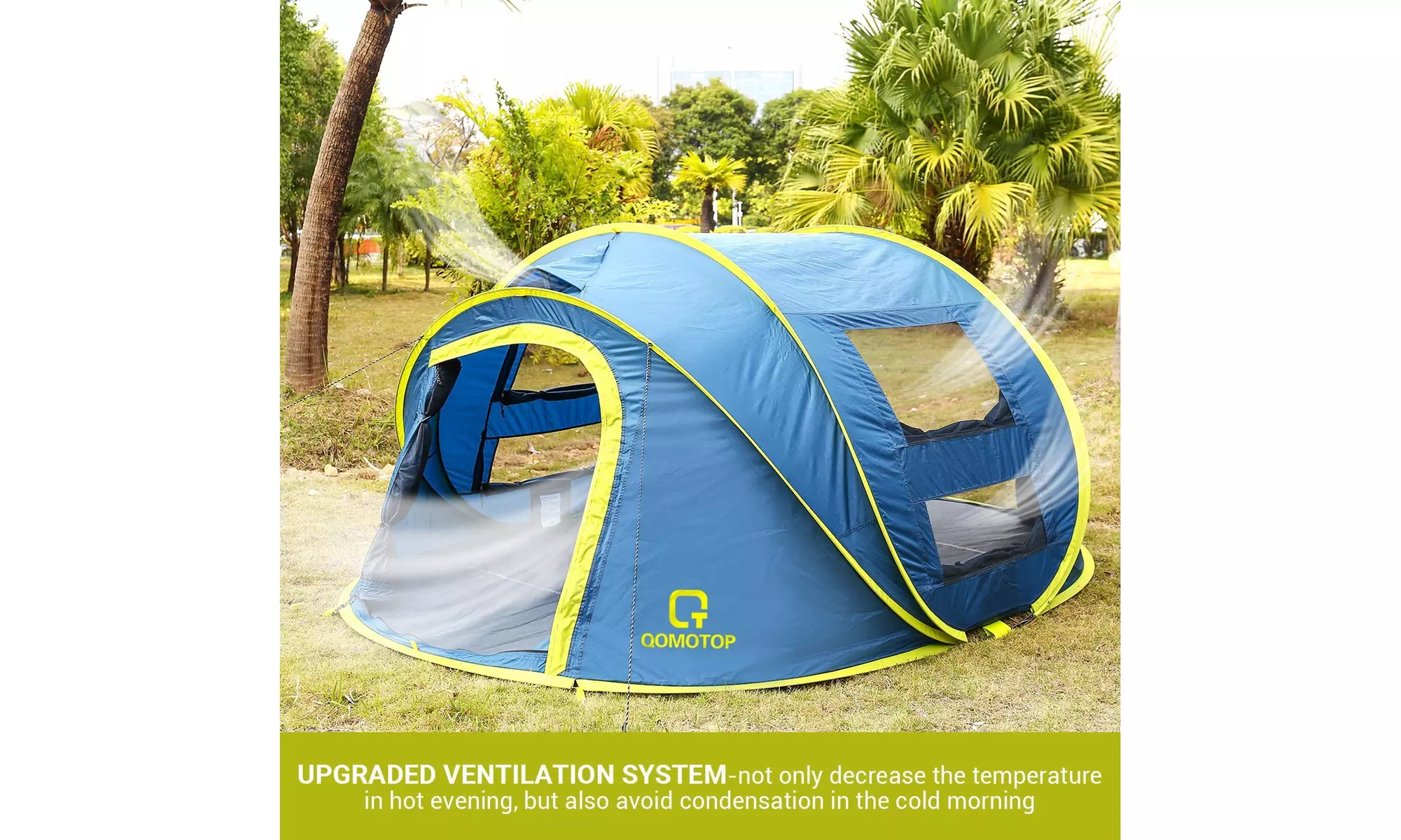 4 Person Pop-up Camping Tent Water-Resistant UV Protection Sun Shelter Adventure - Second Medium