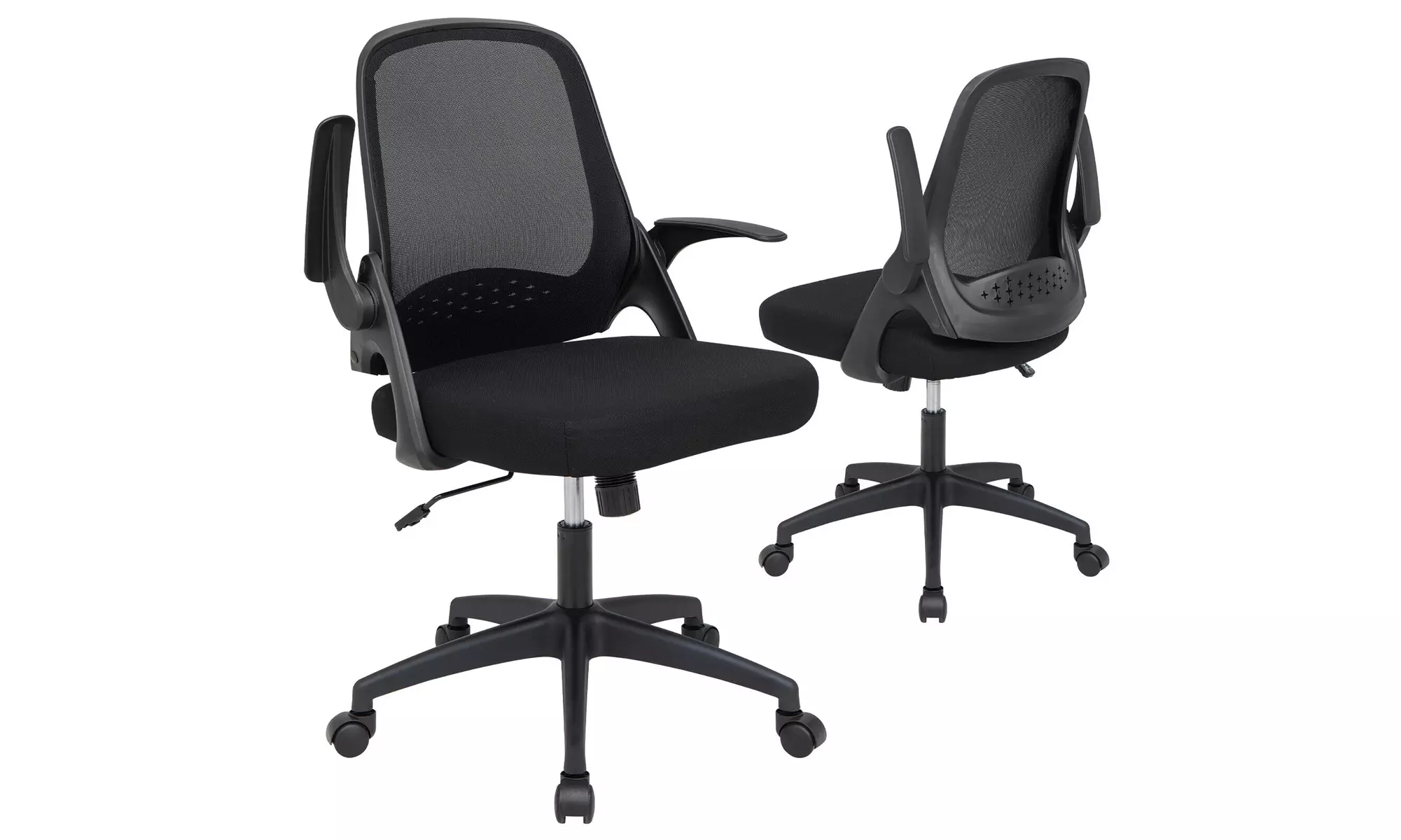 Costway Mesh Office Chair Adjustable Rolling Computer Desk Chair Flip-up Armrest