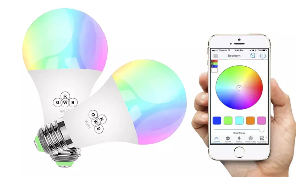 WiFi Smart LED Light Bulbs (1-, 2-, 3-, or 4-Piece) - Primary Image