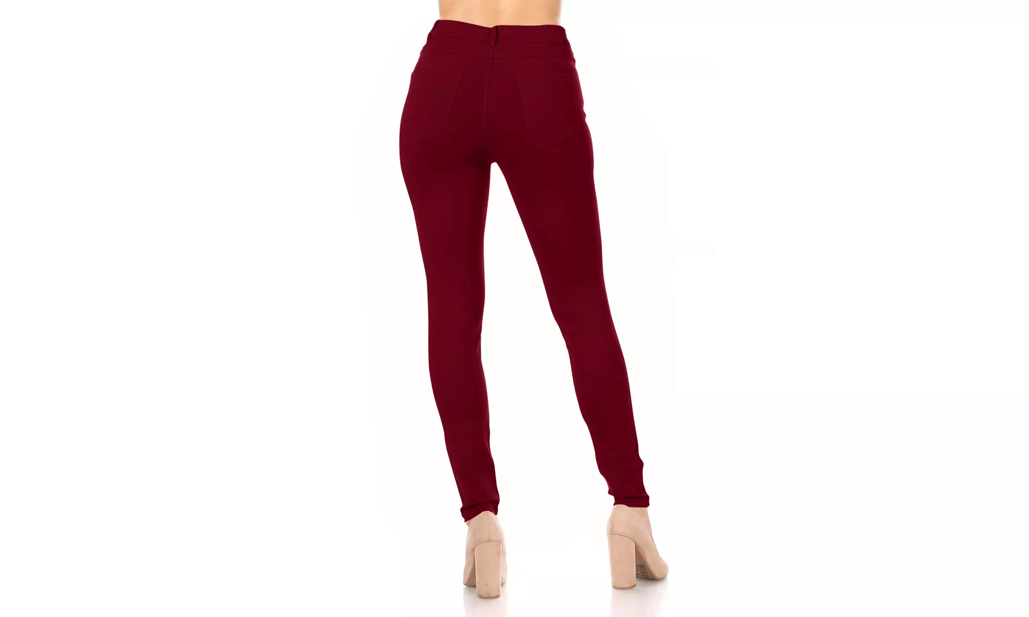 Women's Casual Skinny Ponte Mid-Rise Pants