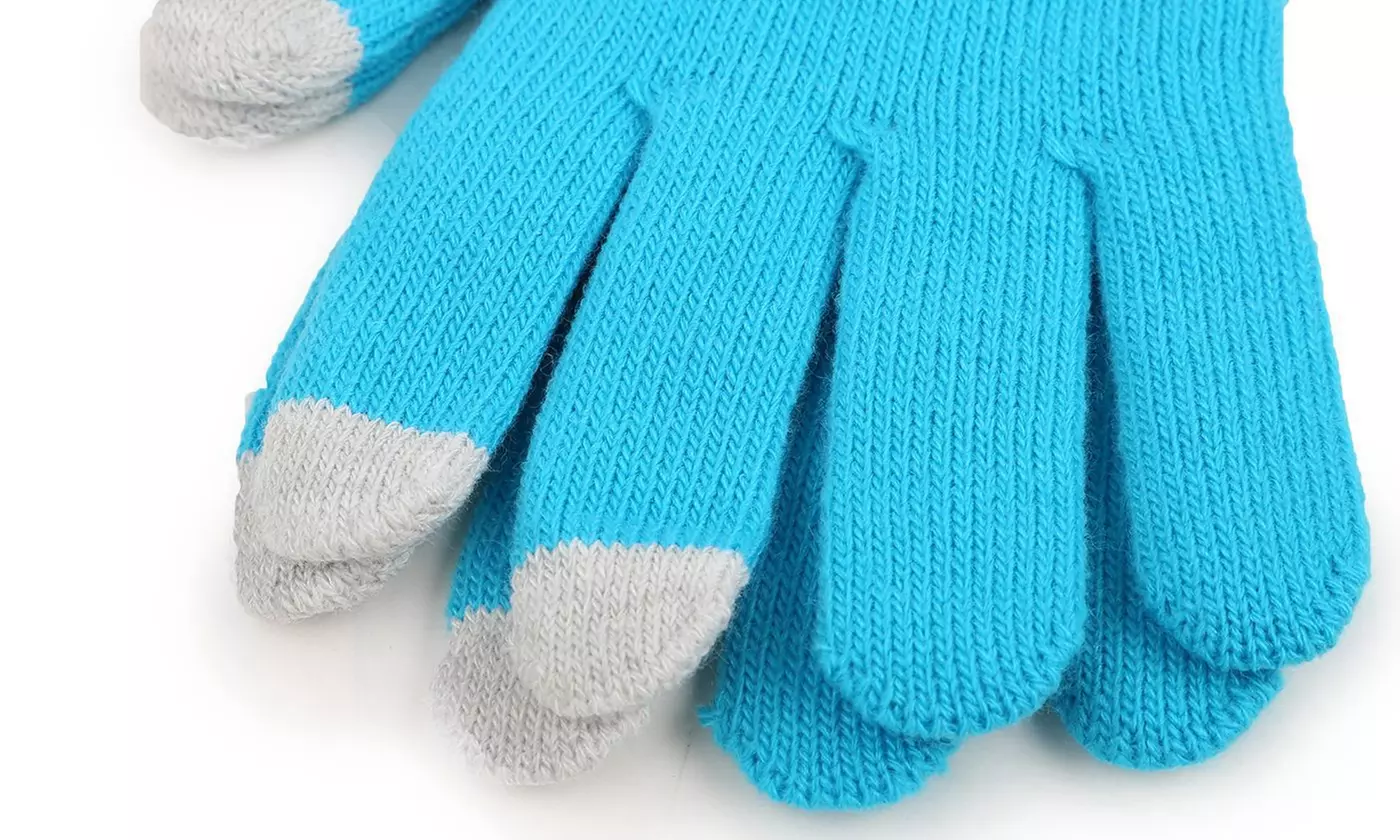 N'POLAR Stretch Knit 3 Finger Touchscreen Warm Winter Gloves for Men & Women