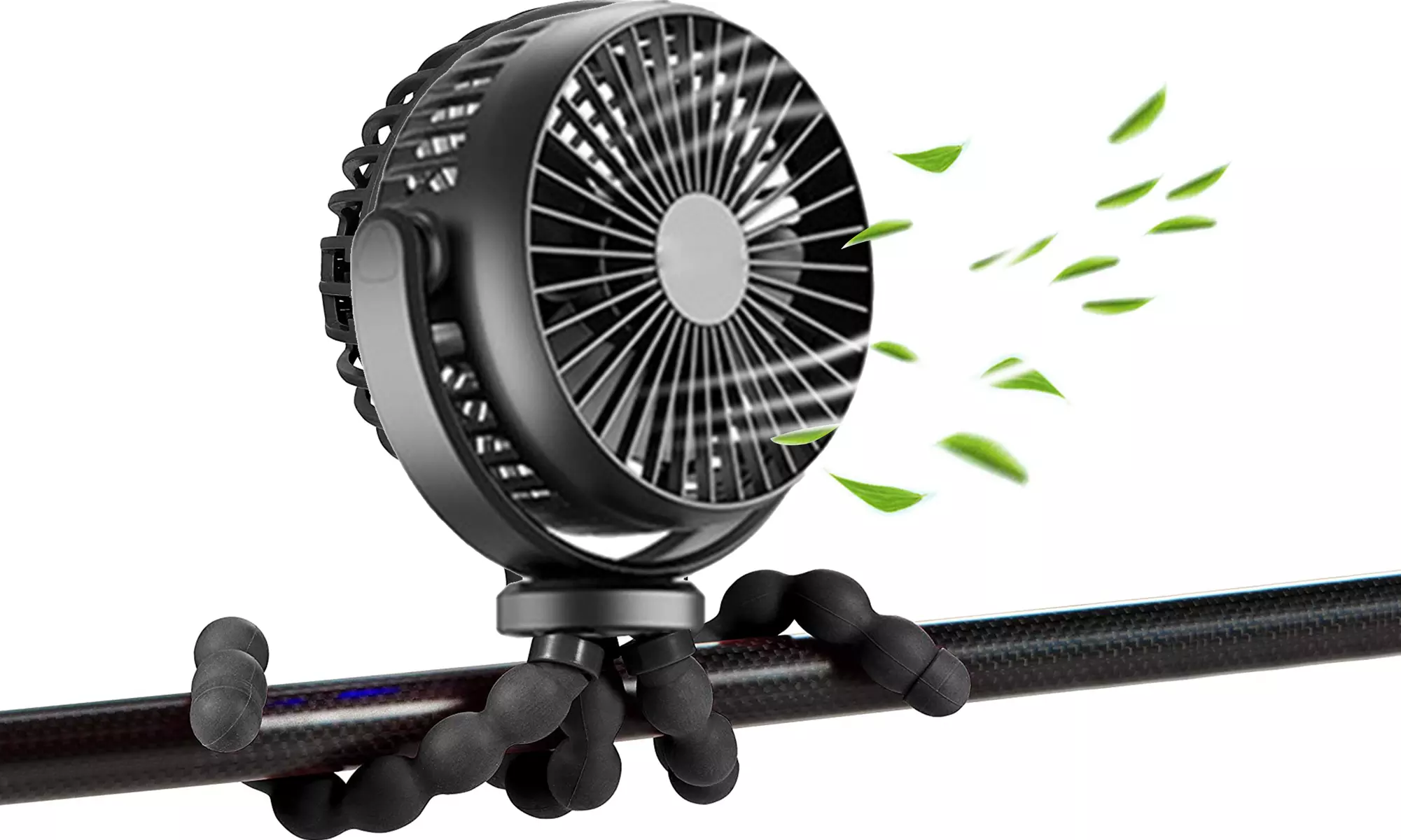 Handheld Stroller Fan Mini Portable Fan Flexible Tripod Clip Fan with 3 Speeds - Primary Image