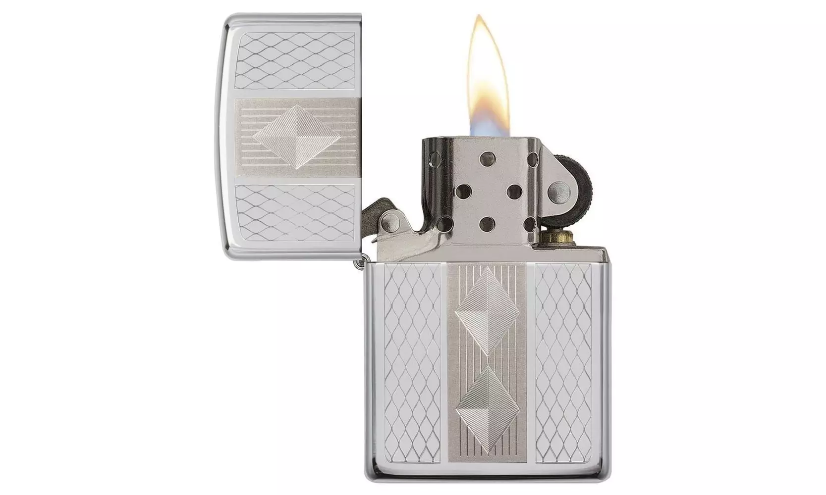 Zippo Diamond Grill Lighter, High Polish Chrome #29424 - Primary Image