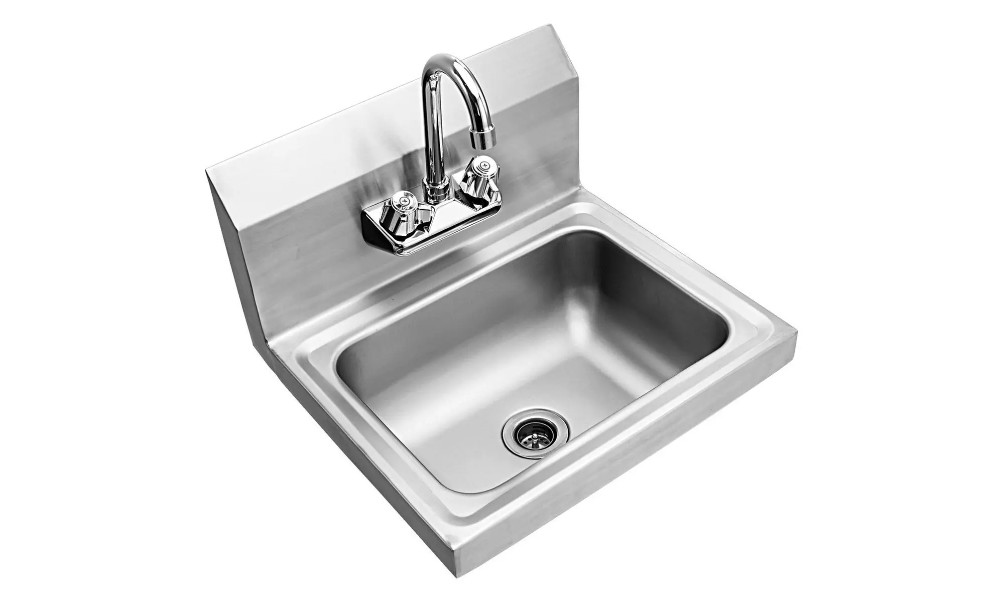 Stainless Steel Hand Wash Sink Washing Wall Mount Commercial Kitchen Heavy Duty