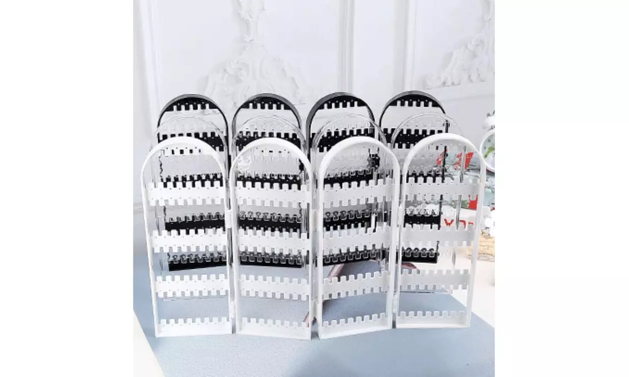 Jewelry Hanger Foldable Acrylic Earring  Necklace Holder Bracelet Organizer - Primary Image