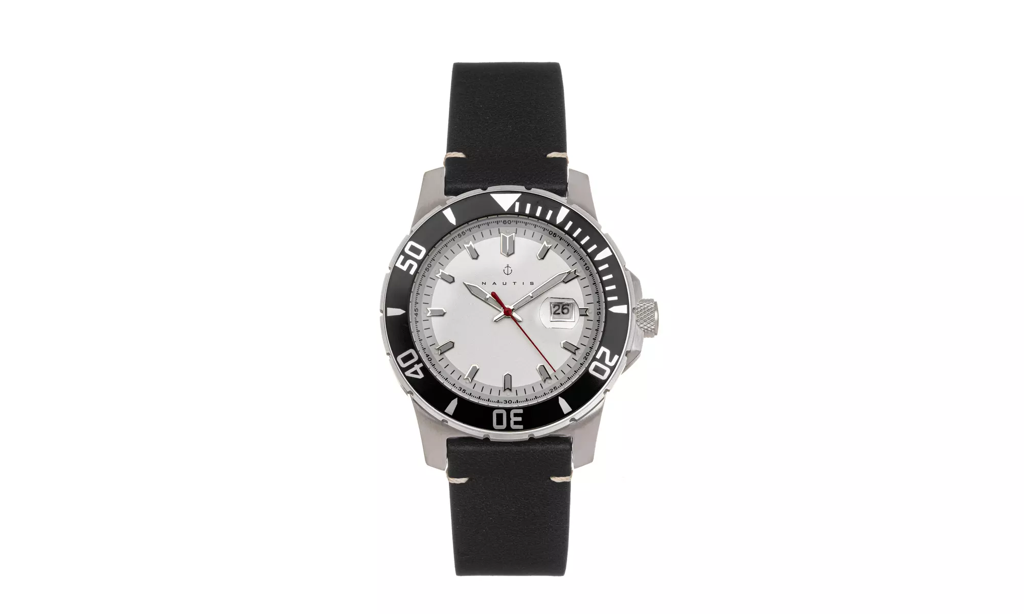 Nautis Dive Pro 200 Leather-Band Watch w/Date - Primary Image