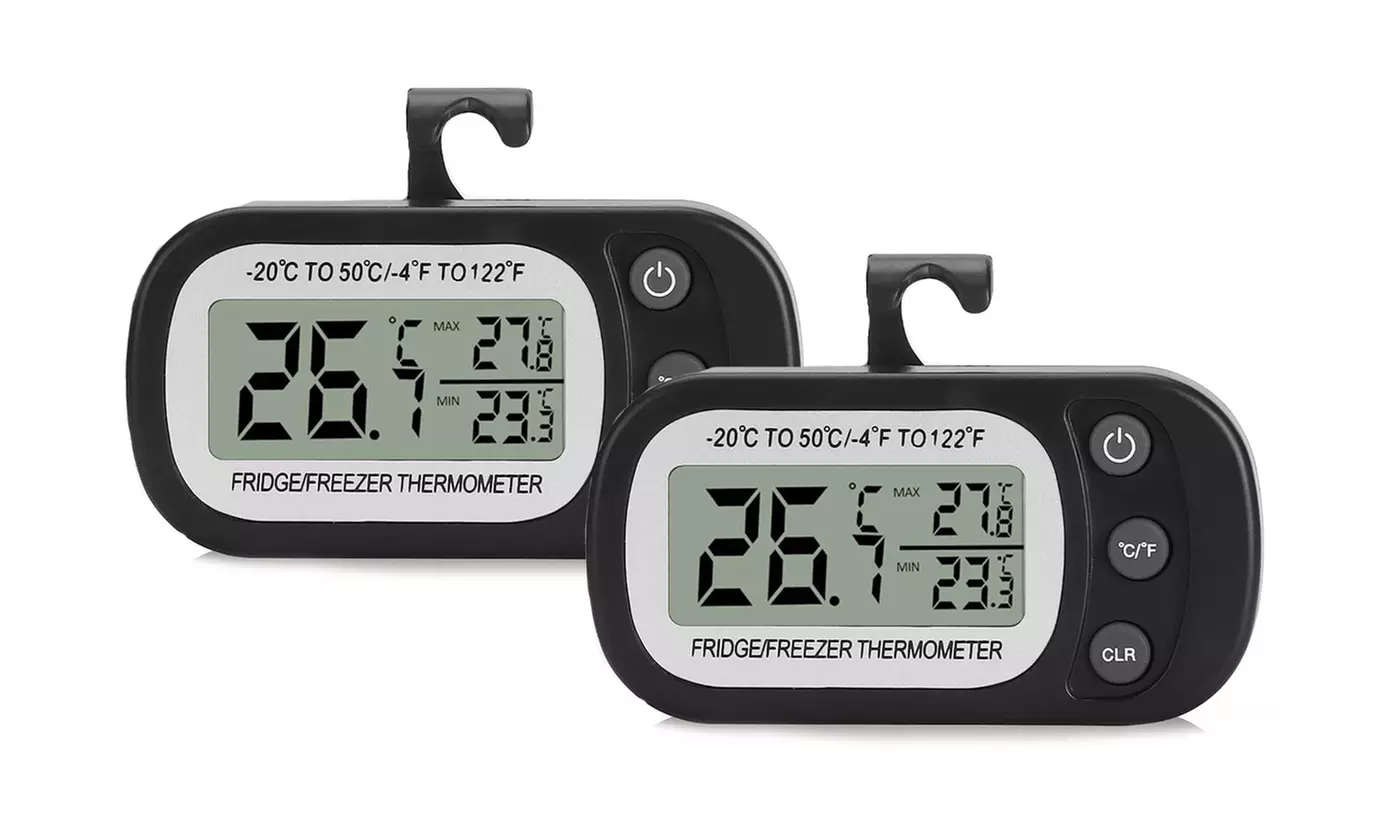 Thermometer Digital Fridge Freezer Waterproof Large LCD Display
