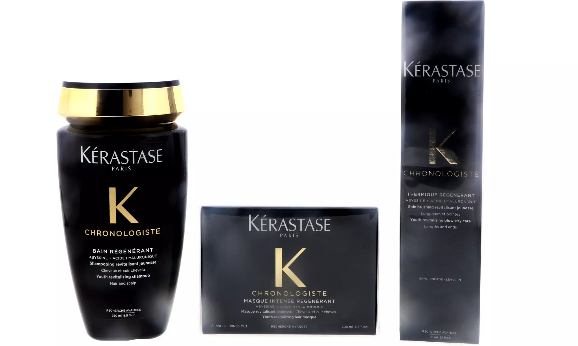 Kerastase Chronologiste Mask,Blow-Dry Care,Huile de Parfum and Shampoo