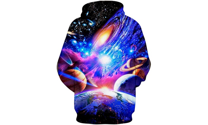 galaxy splatter pullover hoodie