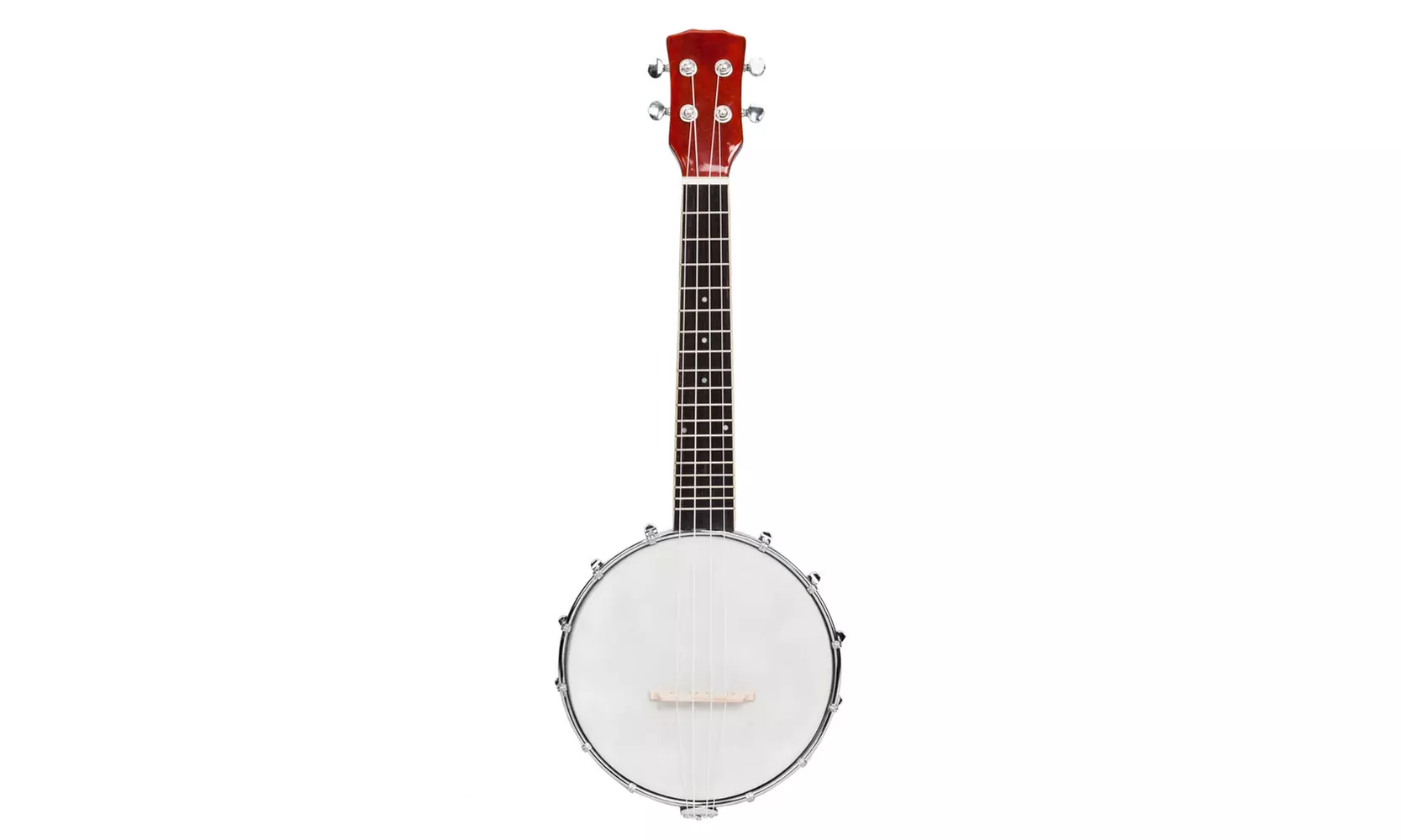 Exquisite Professional 4-string Banjo Set Wood Color - Primary Image
