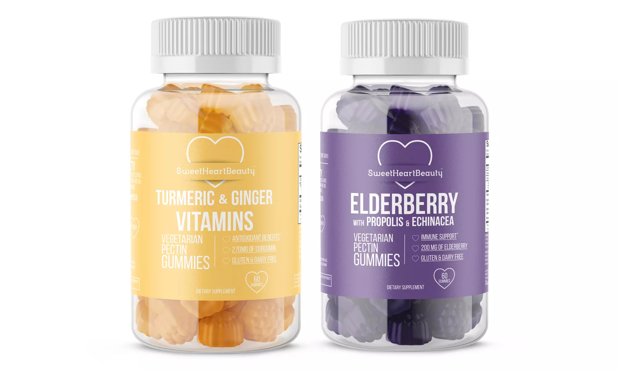 Turmeric Ginger and Elderberry Gummies with Vitamin C, Propolis, & Echinacea - Second Medium