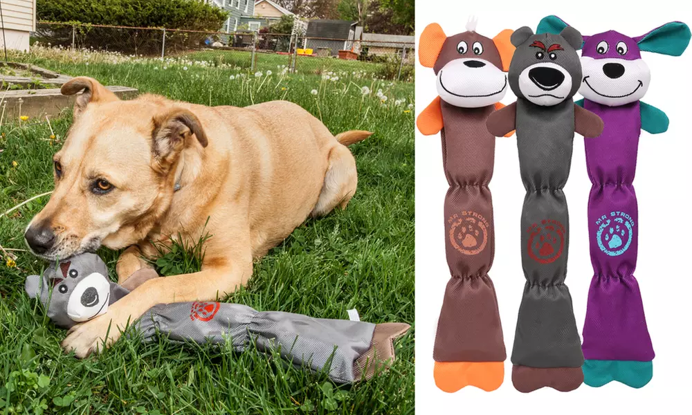 Pet Life Quilted Plush Squeak Chew Tugging Dog Toy - Primary Image