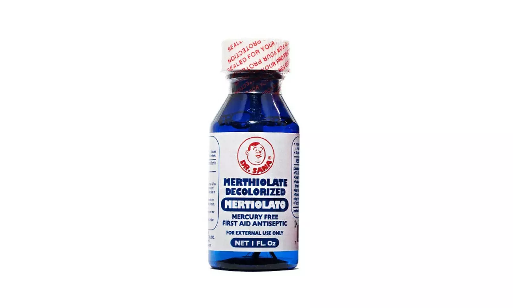Health Care Decolorized Merthiolate Tincture. Antiseptic For Minor Wounds. 1 Oz - Second Medium