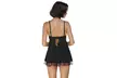 Women's Flirty Lace and Microfiber Babydoll with G-String - Second Medium