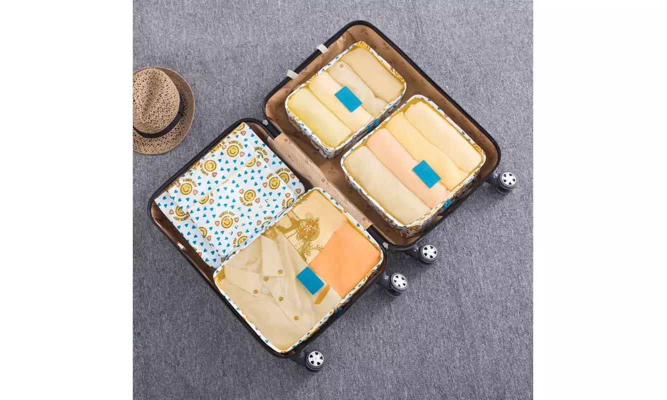 9Pcs Waterproof Clothes Storage Bags Packing Cube Travel Luggage Organizer Pouch