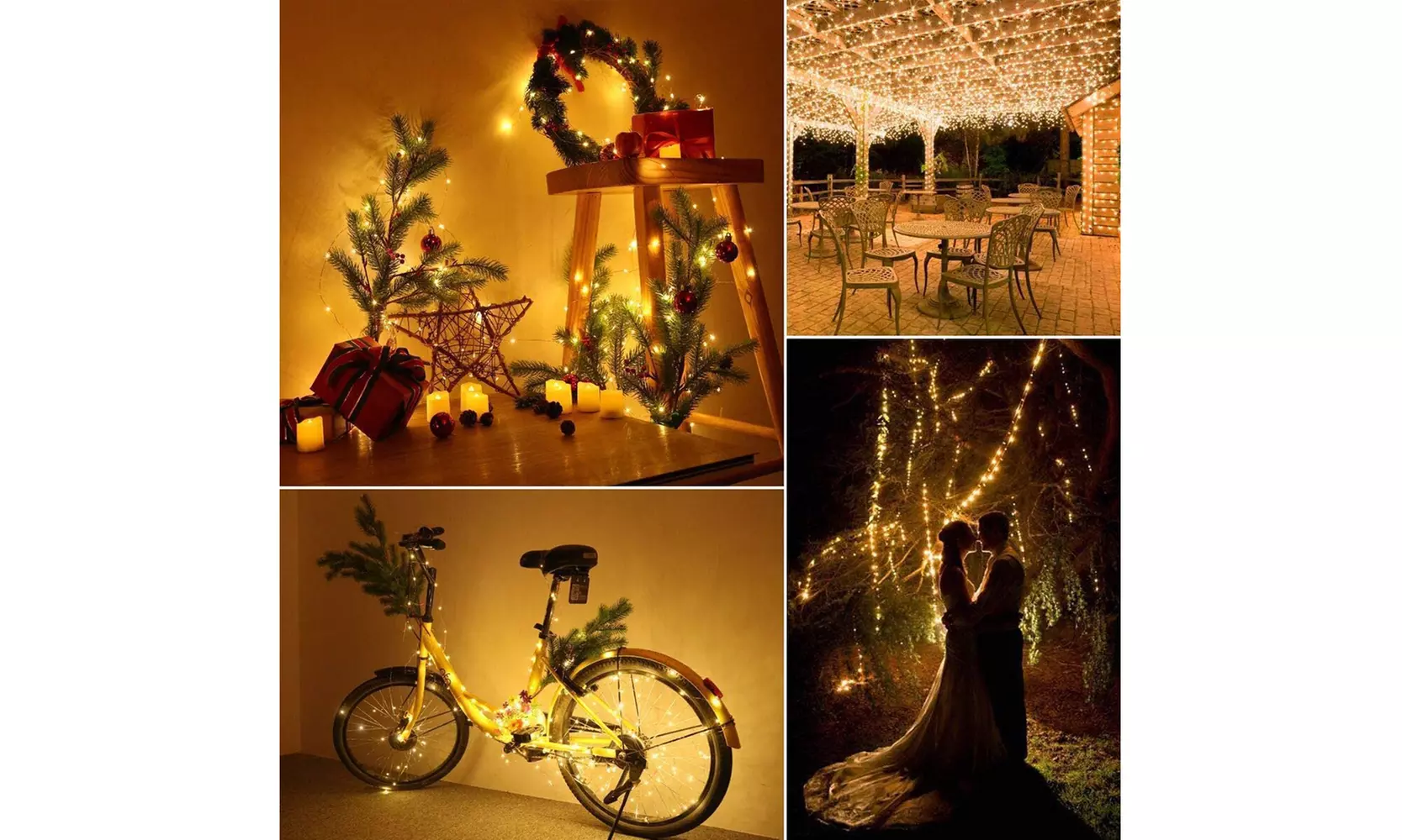 72ft 200 LED Solar String Lights Copper Wire Solar Powered Lights Indoor Outdoor