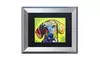 Dean Russo 'Dachshund' Matted Silver Framed Art