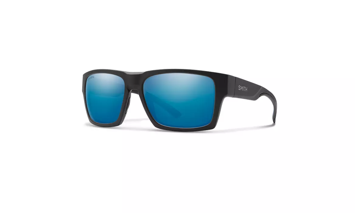 Smith Optics Sunglasses Outlier XL 2 Matte Black ChromaPop Polarized Blue Mirror - Primary Image