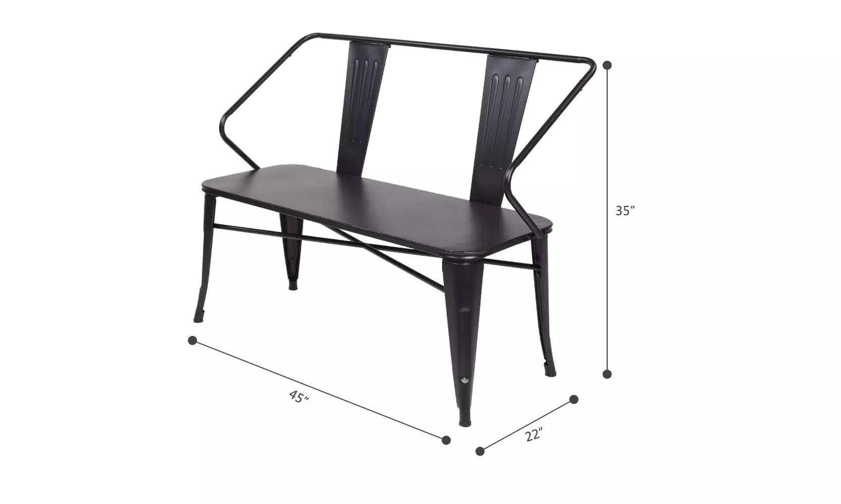 Outdoor Chair Pure Iron Industrial Wind Bench