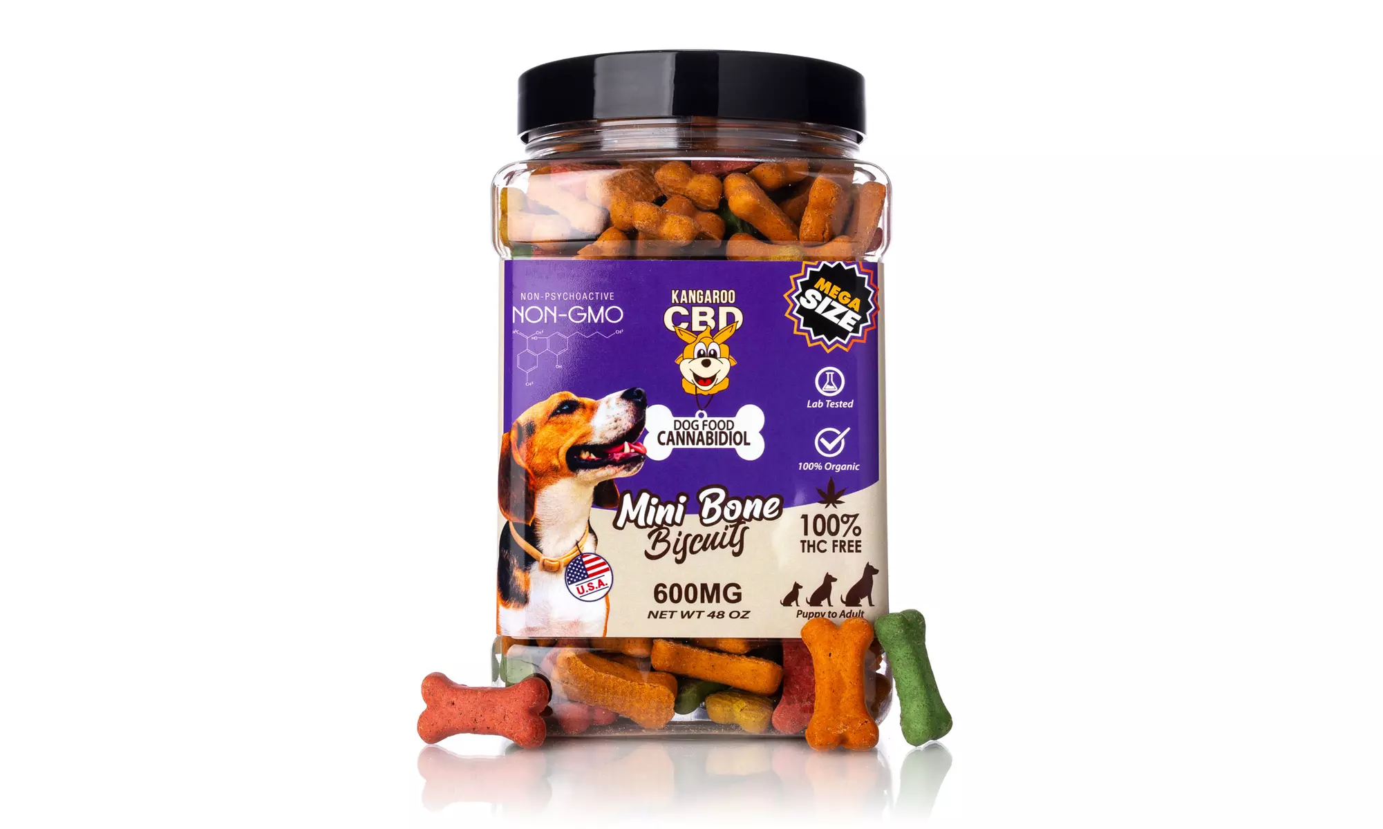 Yummy Dog Treats for Anxiety and Pain from Kangaroo (150MG - 600MG)