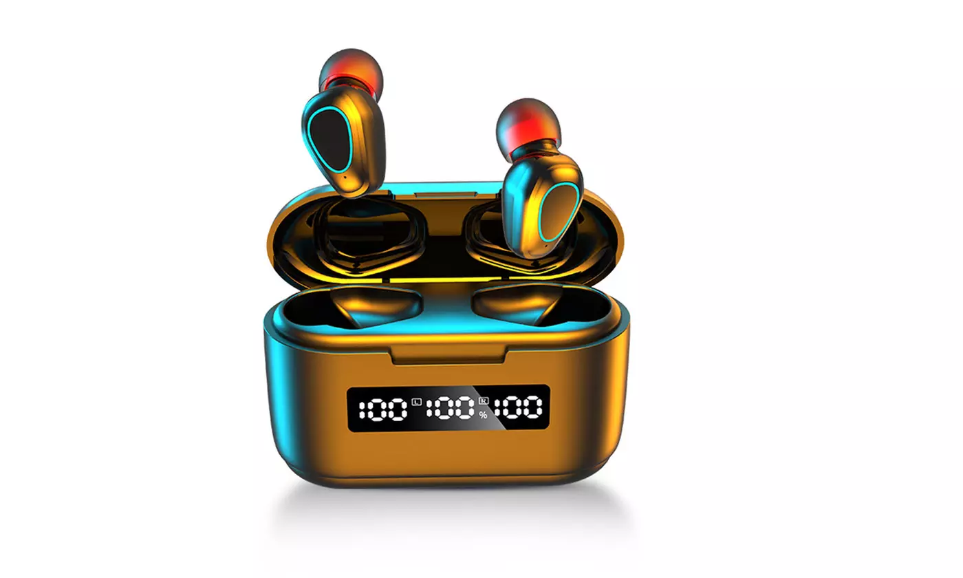 Bluetooth 5.0 True Wireless Earbuds Earphones with 1200mAh Charging Case - Second Medium