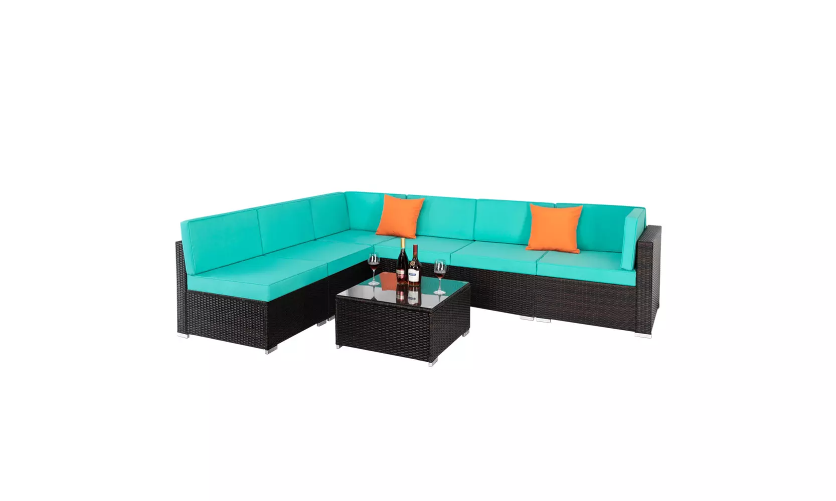 7pcs Fashion Rattan Sofa Furniture Set - Primary Image